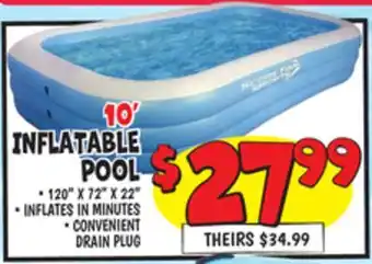 Ollie's 10' INFLATABLE POOL offer