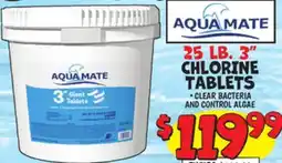 Ollie's AQUAMATE 25 LB. 3 CHLORINE TABLETS offer