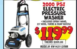 Ollie's HART 2000 PSI ELECTRIC PRESSURE WASHER offer