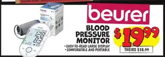 Ollie's BEURER BLOOD PRESSURE MONITOR offer