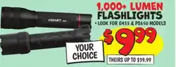 Ollie's COAST 1,000 + LUMEN FLASHLIGHTS offer