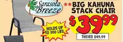 Ollie's BIG KAHUNA STACK CHAIR offer