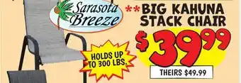 Ollie's BIG KAHUNA STACK CHAIR offer