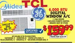 Ollie's GE 6,000 BTU DIGITAL WINDOW A/C offer