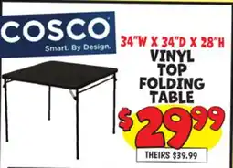 Ollie's COSCO VINYL TOP FOLDING TABLE offer