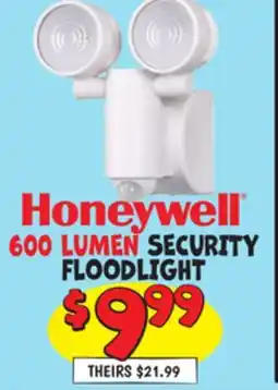 Ollie's HONEYWELL 600 LUMEN SECURITY FlOODLIGHT offer