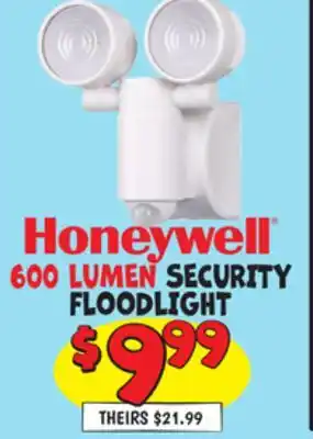 Ollie's HONEYWELL 600 LUMEN SECURITY FlOODLIGHT offer