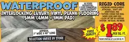 Ollie's LUXURY Vinyl PLANK Flooring offer