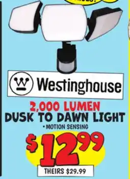 Ollie's WESTINGHOUSE 2,000 LUMEN DUSK TO DAWN LIGHT offer