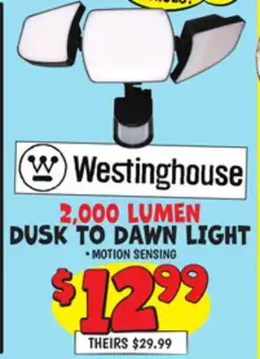 Ollie's WESTINGHOUSE 2,000 LUMEN DUSK TO DAWN LIGHT offer