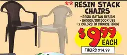 Ollie's RESIN STACK CHAIRS offer