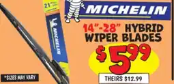 Ollie's MICHELIN 14-28 HYBRID WIPER BLADES offer