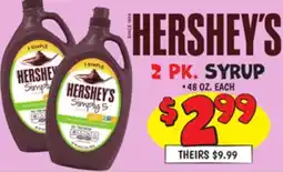 Ollie's HERSHEY'S 2 PK. SYRUP offer