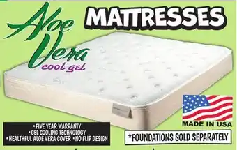 Ollie's ALOE VERA COOL GEL MATTRESSES TWIN SIZE offer