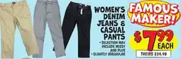 Ollie's WOMEN'S DENIM JEANS & CASUAL PANTS offer