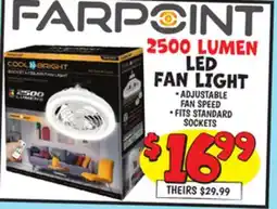 Ollie's FARPOINT 2500 LUMEN LED FAN LIGHT offer
