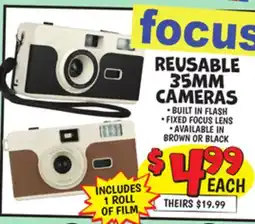 Ollie's FOCUS REUSABLE 35MM CAMERAS offer