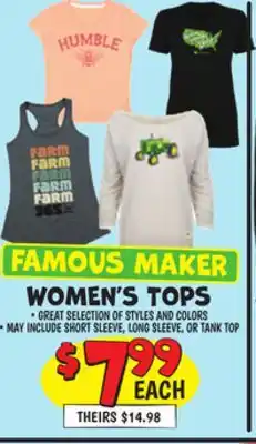 Ollie's FAMOUS MAKER WOMEN'S TOPS offer
