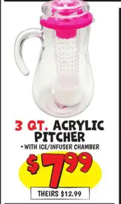 Ollie's ACRYLIC PITCHER offer