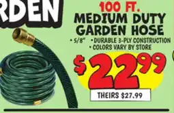Ollie's 100 FT MEDIUM DUTY GARDEN HOSE offer