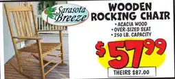 Ollie's SARASOTA BREEZE WOODEN ROCKING CHAIR offer