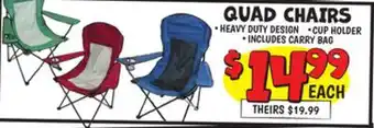 Ollie's QUAD CHAIRS offer