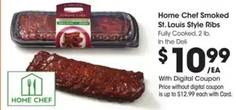 Kroger Home chef smoked st. louis style ribs offer