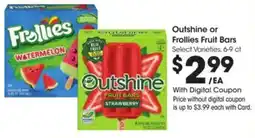 Kroger Outshine or frollies fruit bars offer