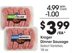 Kroger Kroger dinner sausage offer