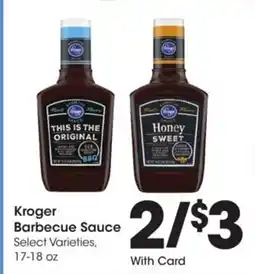 Kroger Kroger barbecue sauce offer