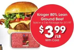 Kroger Kroger lean ground beef offer