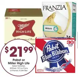 Kroger Pabst or miller high life offer
