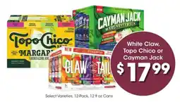 Kroger White claw, topo chico or cayman jack offer