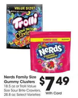 Kroger Nerds family size gummy clusters offer