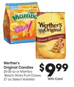 Kroger Werther's original candies offer