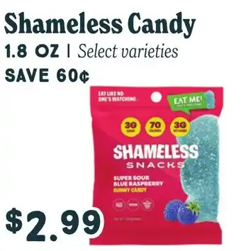 Market of Choice Shameless candy offer