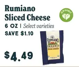 Market of Choice Rumiano sliced cheese offer