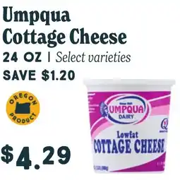 Market of Choice Umpqua cottage cheese offer