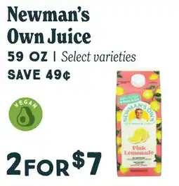 Market of Choice Newman's own juice offer