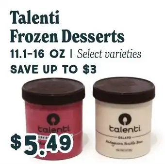 Market of Choice Talenti frozen desserts offer