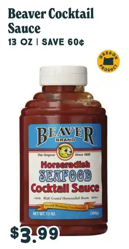 Market of Choice Beaver cocktail sauce offer