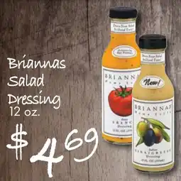 Gristedes Briannas salad dressing offer