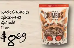 Gristedes Uncle crumbles gluten-free granola offer