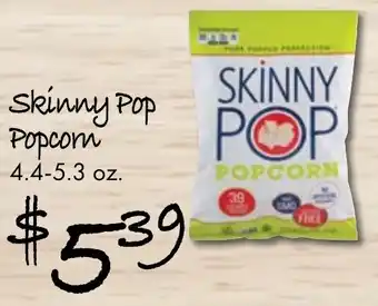 Gristedes Skinny pop popcom offer