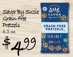 Gristedes Savor by suzie grain-free pretzels offer