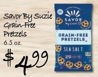 Gristedes Savor by suzie grain-free pretzels offer