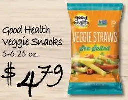 Gristedes Good health veggie snacks offer