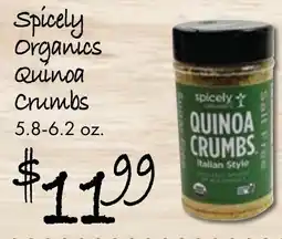 Gristedes Spicely organics quinoa crumbs offer