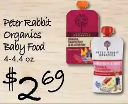 Gristedes Peter rabbit organics baby food offer