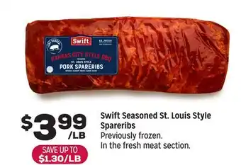 Grocery Outlet Swift Seasoned St. Louis Style Spareribs offer